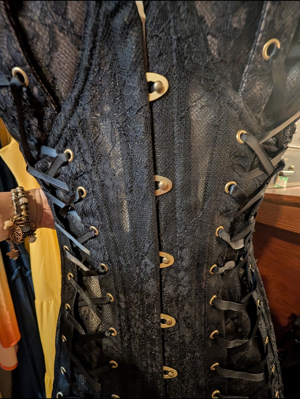 Adore Me Black Lace Corset Bustier - Picture 2 of 9